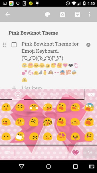 Image 1 for Pink Bowknot Emoji Keyboa…