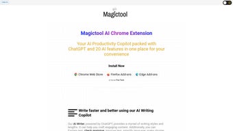 Imagen 0 para Magictool.AI Chrome Exten…