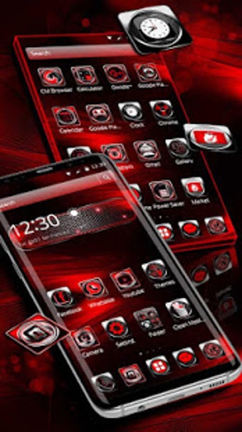 Image 1 for 3d black red theme