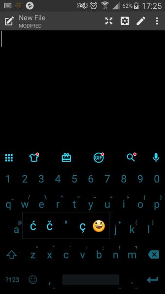 Image 0 for Flat BlackBlue Emoji Keyb…