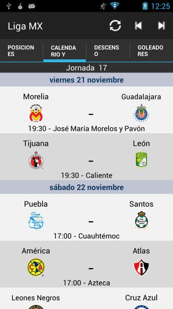 Image 1 for Liga MX Standings