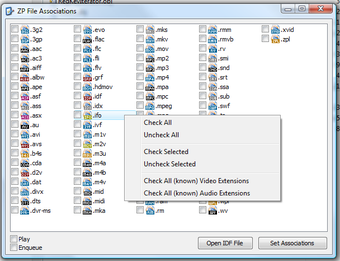 Image 0 for ZP File Associations