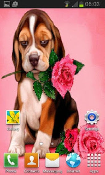 Image 1 for Puppy Rose Live Wallpaper