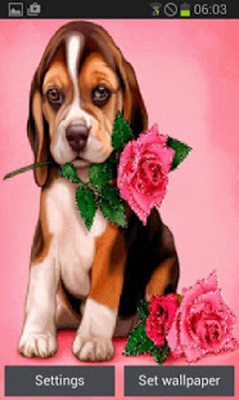 Image 0 for Puppy Rose Live Wallpaper