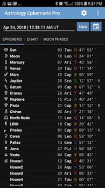 Image 0 for Astrology Ephemeris Pro