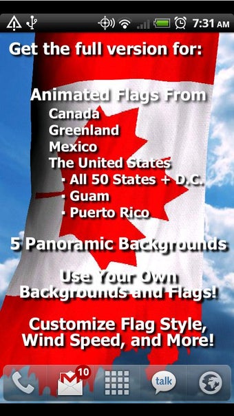 Imagen 1 para NA Flags Free Live Wallpa…