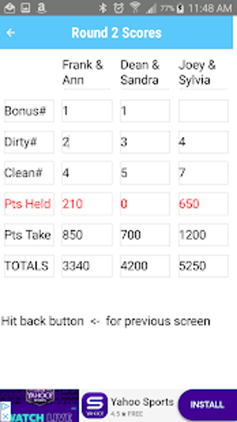 Image 0 for Hand And Foot Score Keepe…