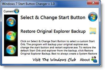 Image 0 for Windows 7 Start Button Ch…