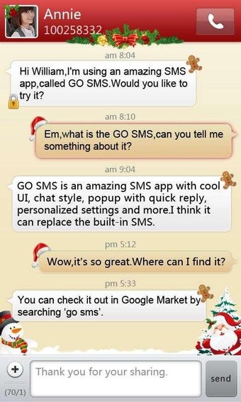 Imagen 1 para GOSMS Theme Christmas