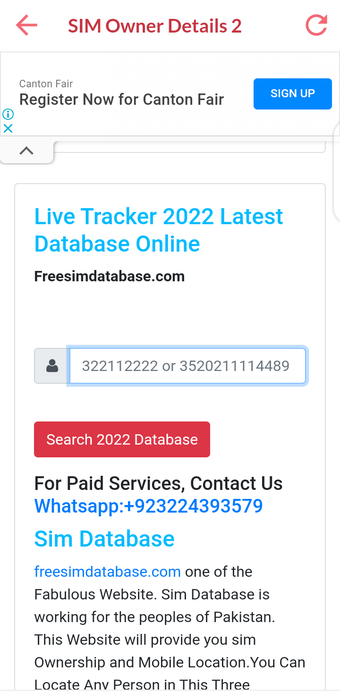 Image 0 for Sim owner check  live tra…