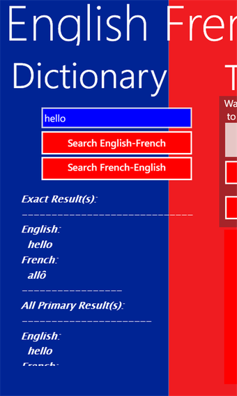 Image 0 for English-French Dictionary…