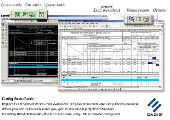 Image 0 for AutoTable for MicroStatio…
