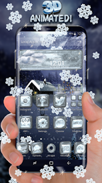 Image 2 for Winter Snow 3D Theme