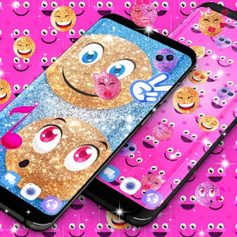 Image 2 for Emoji glitter live wallpa…