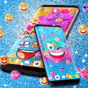 Image 3 for Emoji glitter live wallpa…