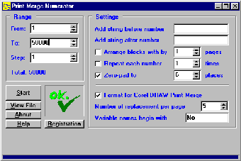 Image 0 for Print Merge Numerator