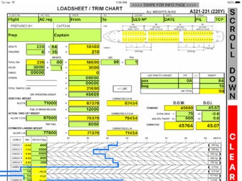 Image 0 for A321 LOADSHEET TRIM and B…