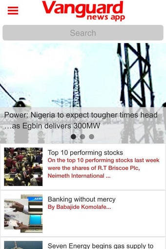 Image 1 for Vanguard news app