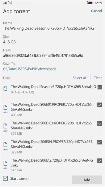 Image 1 for Torrent Hub for Windows 1…