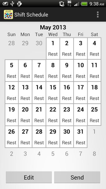 Imagen 1 para Shift Schedule(Shift Cale…