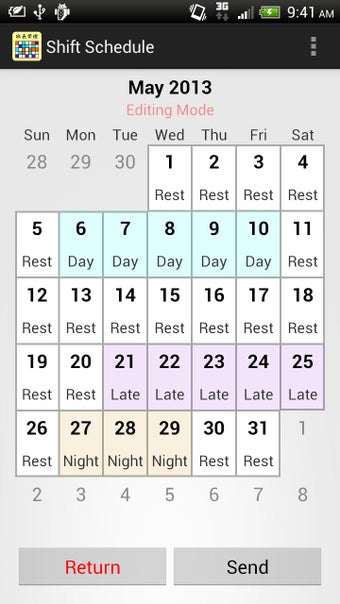 Imagen 0 para Shift Schedule(Shift Cale…