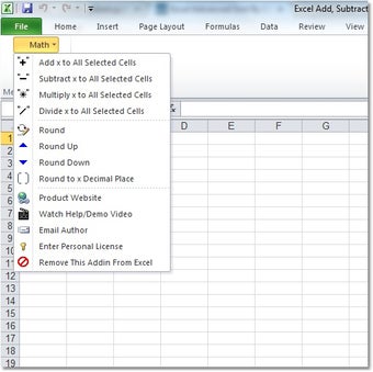 Image 0 for Excel Add, Subtract, Mult…
