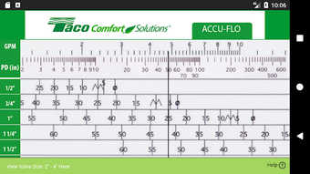 Image 1 for Taco Accu-Flo Slide Rule