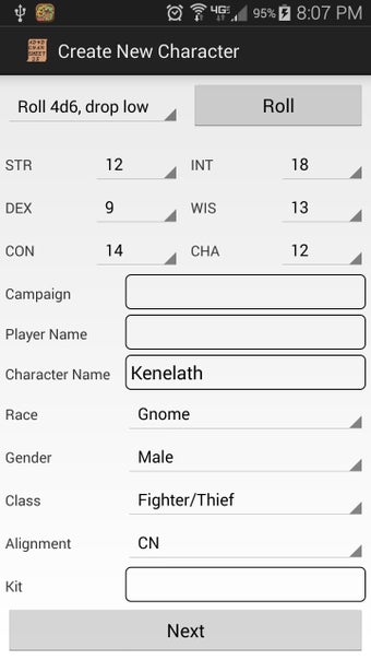 Imagen 0 para AD&D 2e Character Sheet