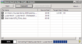 Image 0 for Direct DocX to Doc
