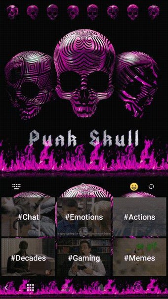 Image 1 for Punk Skull Keyboard Theme