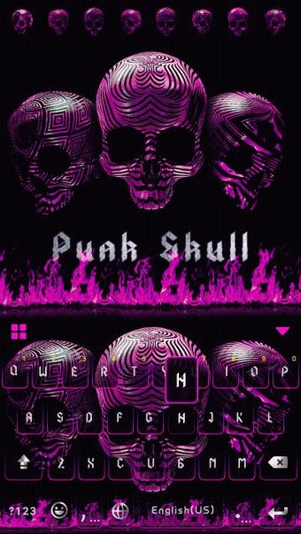 Image 3 for Punk Skull Keyboard Theme