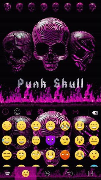 Image 1 for Punk Skull Keyboard Theme