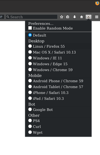 Imagen 1 para User-Agent Switcher