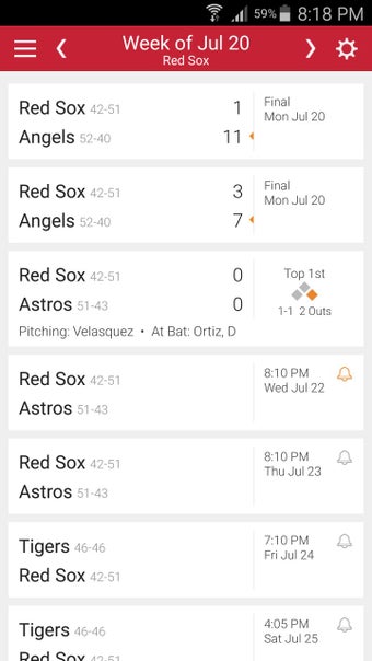 Image 0 for Baseball Schedule for Red…