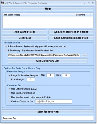 Image 0 for MS Word Recover File Pass…