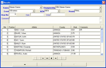 Image 3 for Athletics Results Databas…