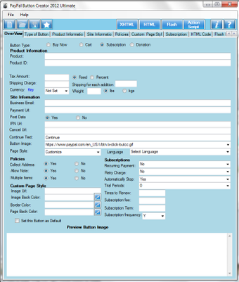 Imagen 0 para PayPal Button Creator 201…