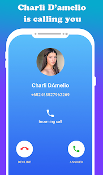 Imagen 0 para fake call Charli D'amelio…