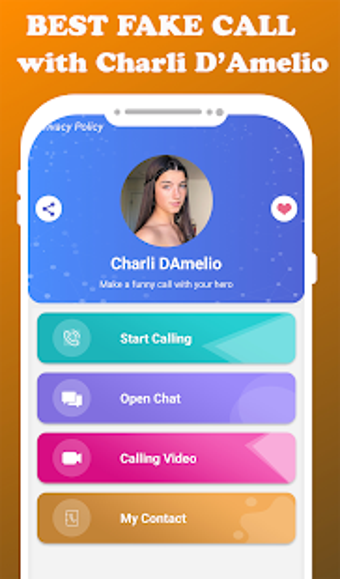 Imagen 3 para fake call Charli D'amelio…