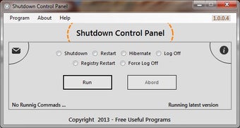 Image 0 for Shutdown Control Panel