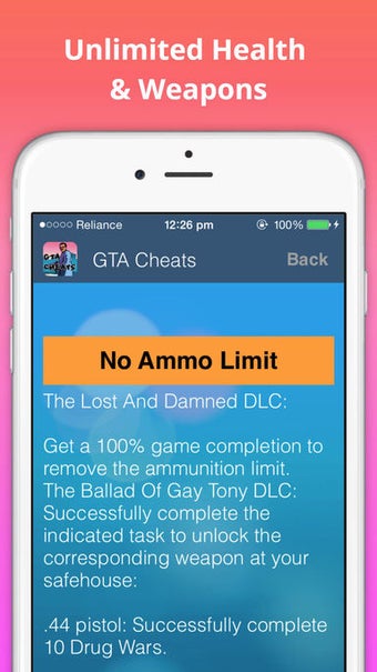 Image 0 for Cheats for GTA vice city