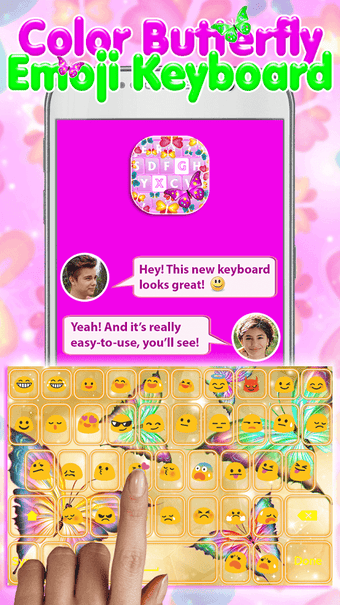 Image 1 for Color Butterfly Emoji Key…