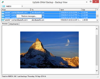 Image 0 for UpSafe GMail Backup