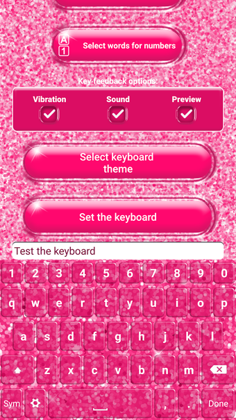 Image 1 for Pink Glitter Keyboard
