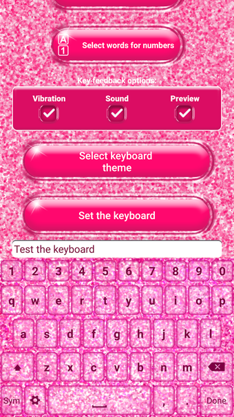 Image 0 for Pink Glitter Keyboard