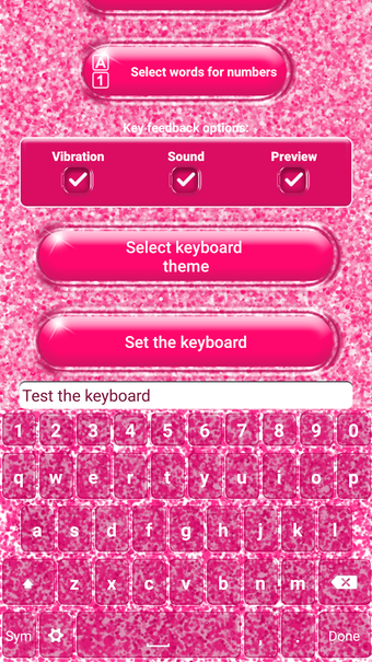Image 2 for Pink Glitter Keyboard
