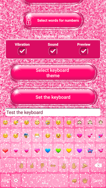 Imagen 2 para Pink Glitter Keyboard