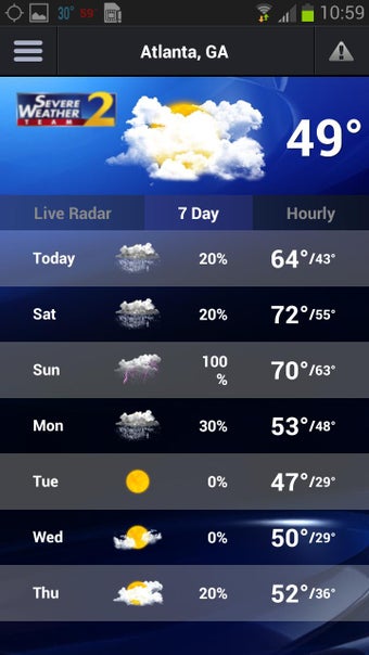 Image 1 for WSBTV Channel 2 Weather