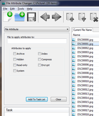 Image 0 for File Attribute Changer