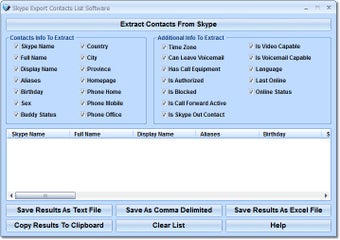 Imagen 0 para Skype Export Contacts Lis…